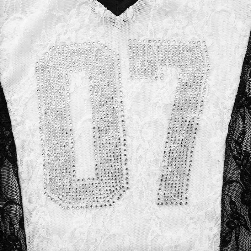 MB1003 Mesh Shirts for Women with Rhinestones