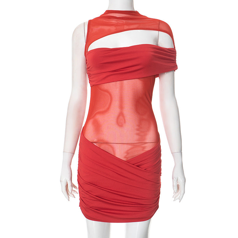 MB1021 Ruched Bodycon Mini Dress