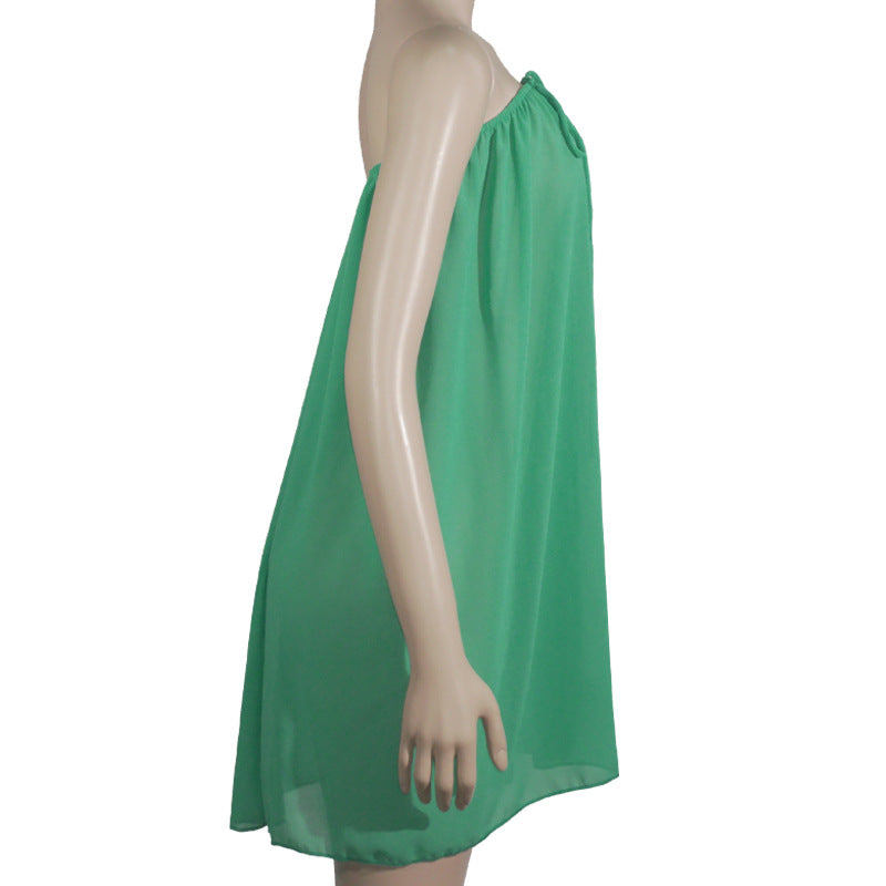 MB1310 Solid Color Short Dresses