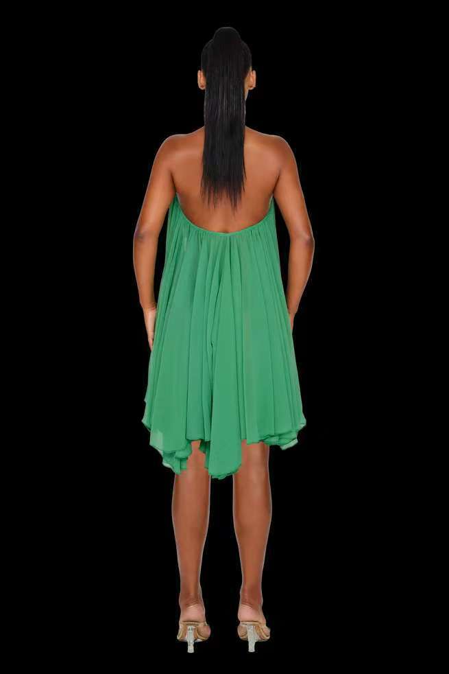 MB1310 Solid Color Short Dresses