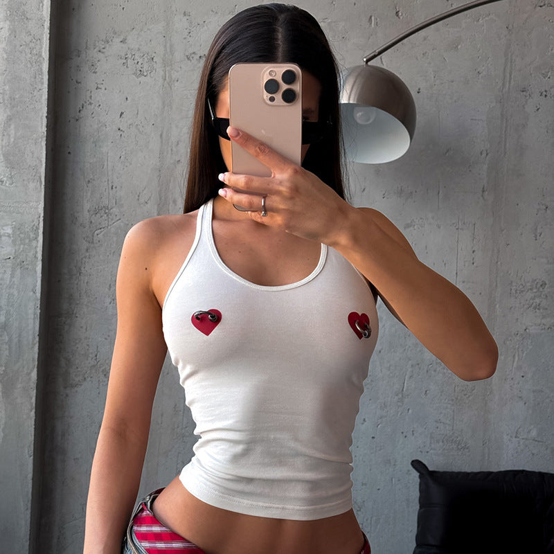 MB1018 Woman White Crop Top