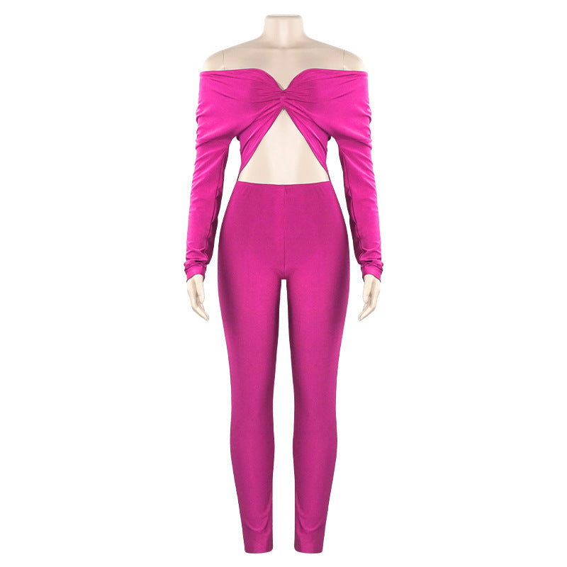 MB1304 V-neck High Waist Jumpsuit