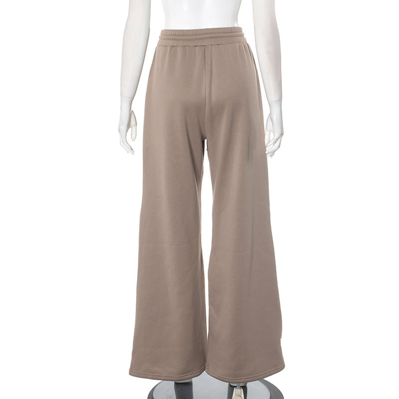 MB1020 Women Wide-leg Pants with Zips