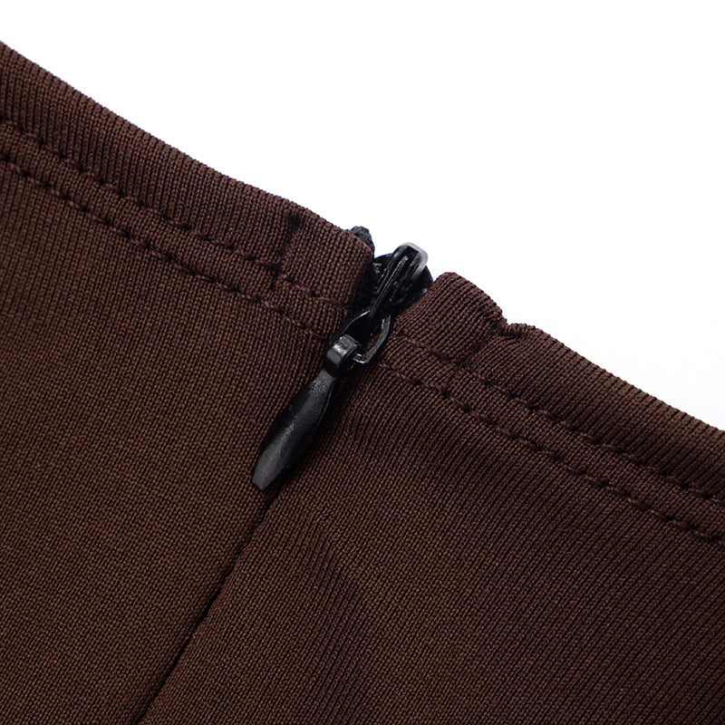 MB10121 Ruched Cape Sleeve Jumpsuit - Bodycon Formal Romper