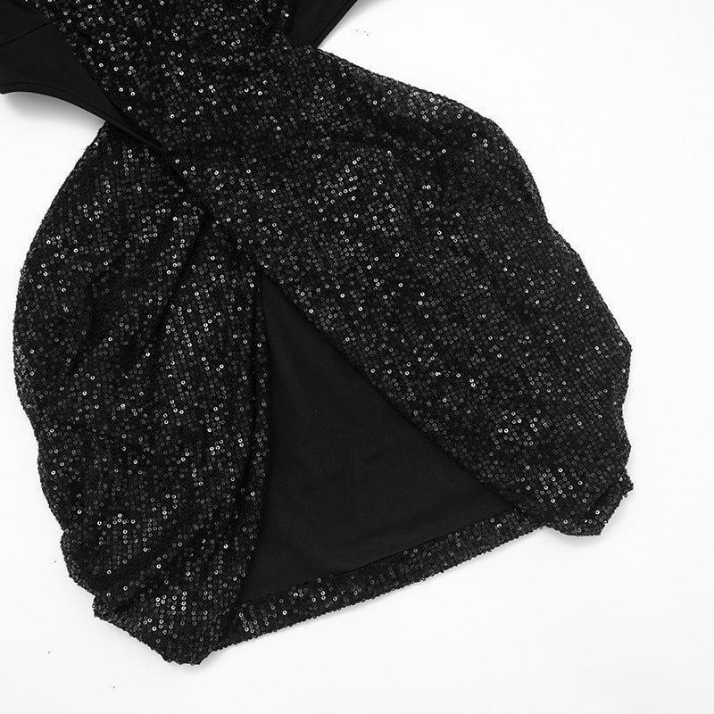 MB1078 Sparkly Sequin Short Dress for Women