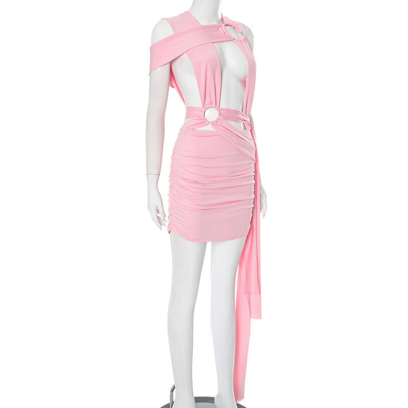 MB1027 Cut-Out Bodycon Dress with Straps