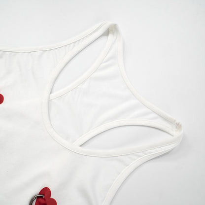 MB1018 Woman White Crop Top