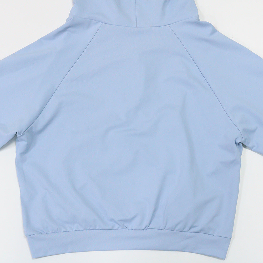 MB1209 Women's Hooded Crop Top & Skort Two-Piece Set