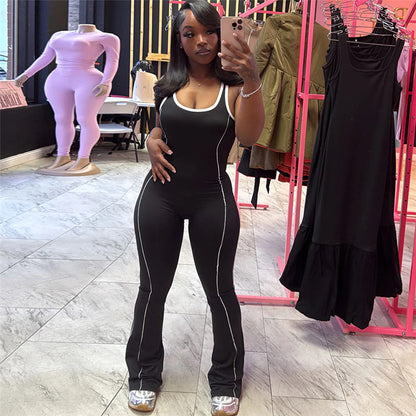 MB1109 Bodycon Jumpsuit Backless Yoga Pants