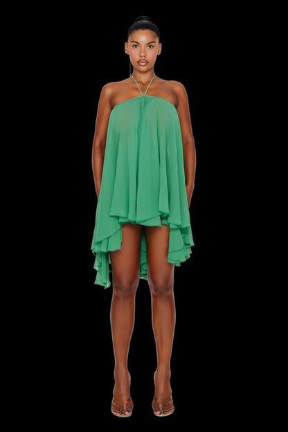MB1310 Solid Color Short Dresses