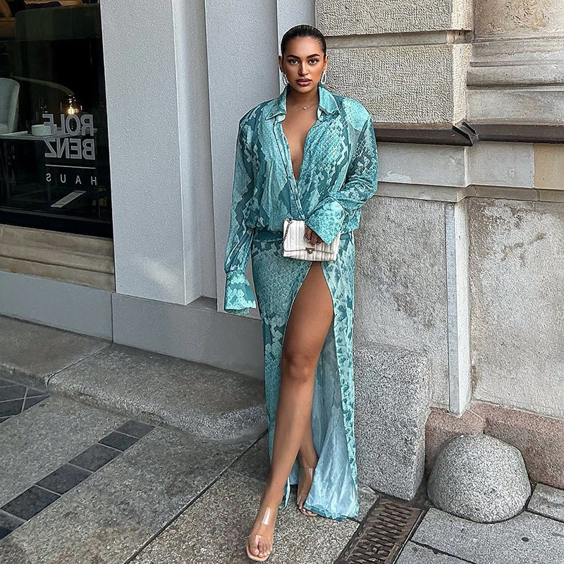 MB1412 High Slit Maxi Dress for Women