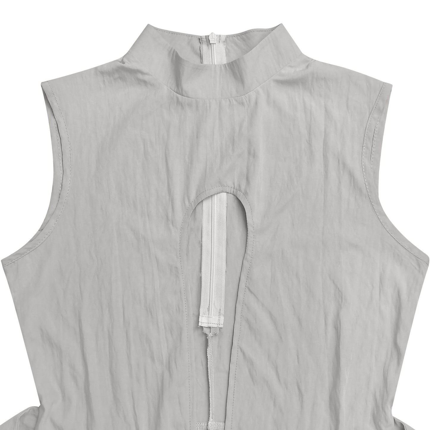 MB1609 Sleeveless High Neck 2-Piece Pants Set