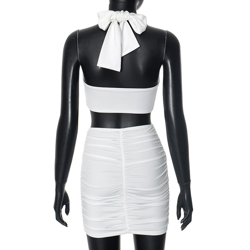 MB1011 Crop Top and Mini Skirt Two Piece Set