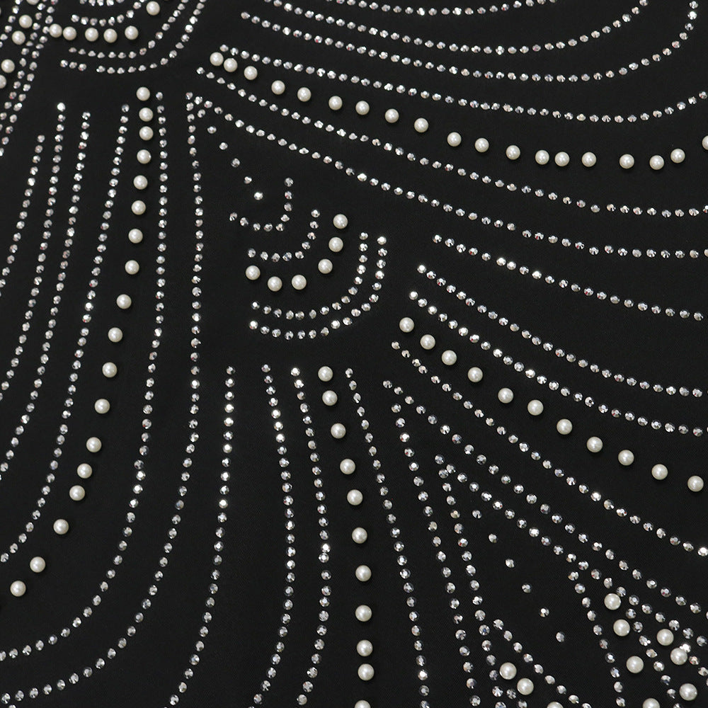 MB1212 Women's Rhinestone Beaded Evening Gown