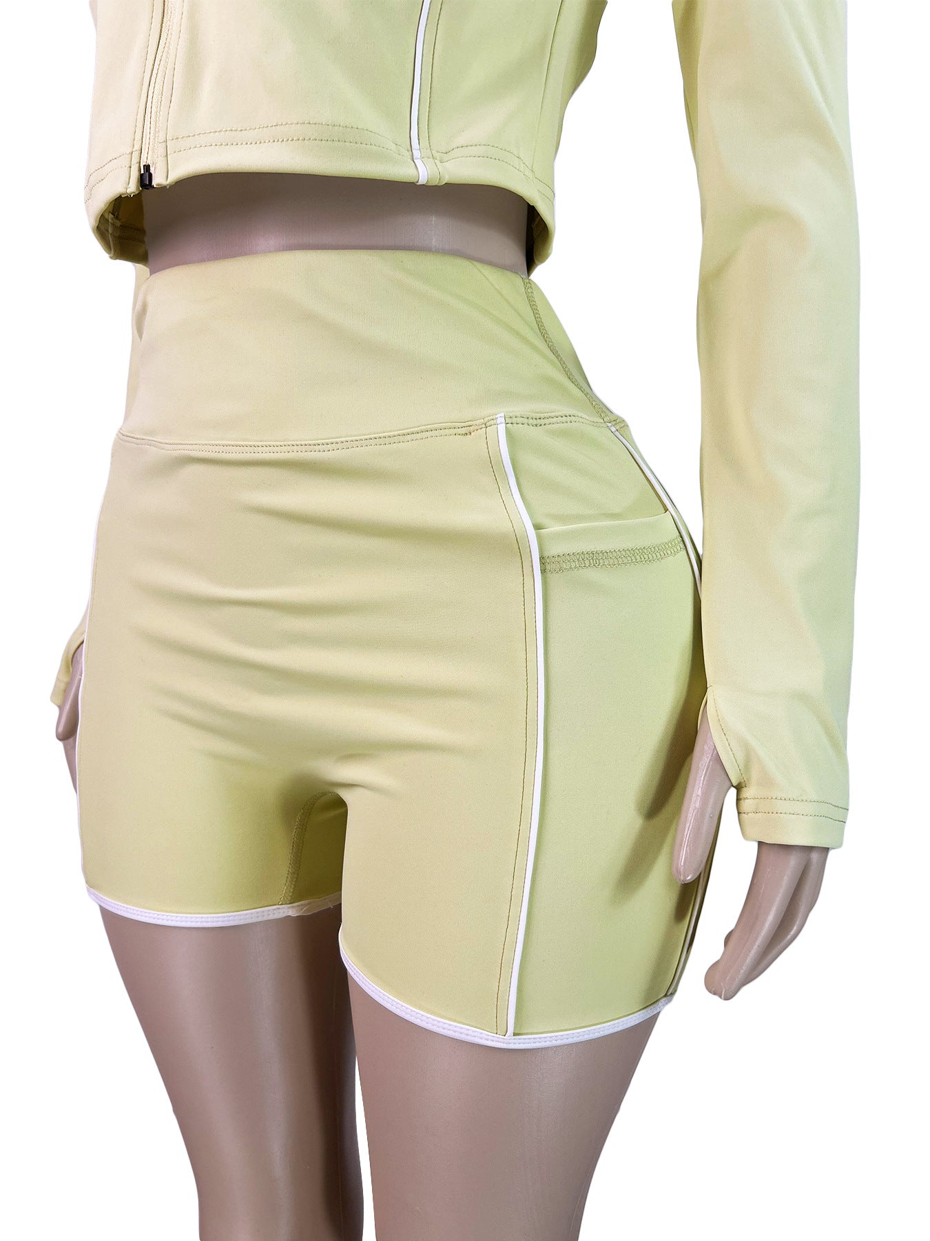 MB1703 Long Sleeve Jacket & Shorts - Two-Piece Set for Women