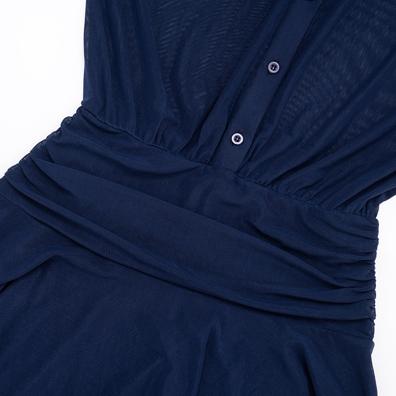 MB1094 Ruffle Hem Mini Dress for Women