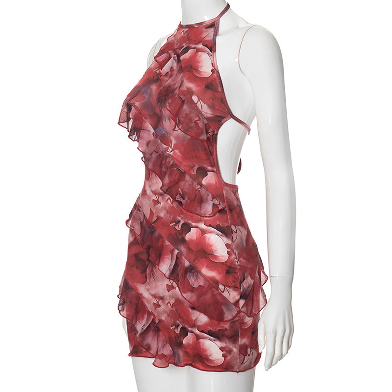 MB1009 Woman Tiered Ruffle Dress