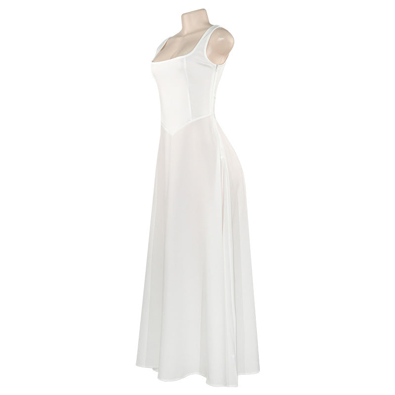 MB1302 Solid Color Maxi Dress
