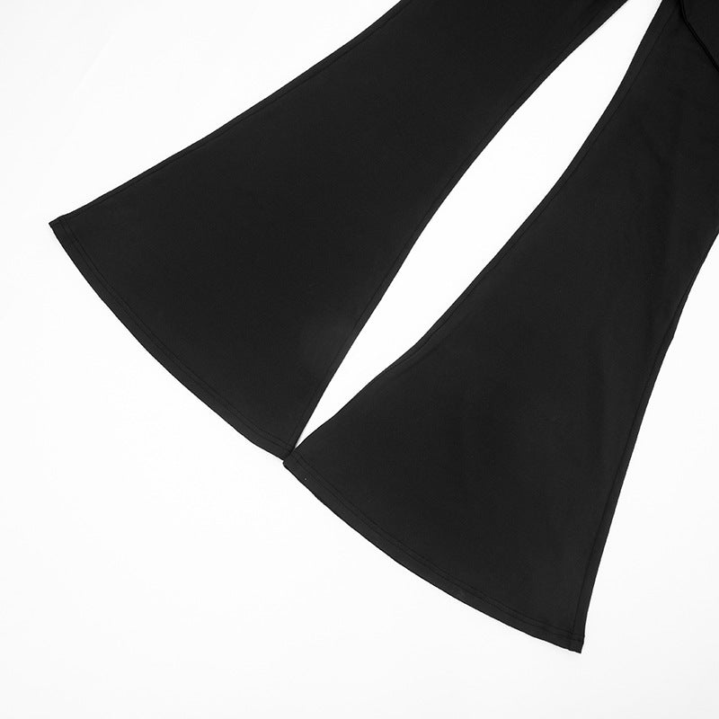 MB1420 Off-the-Shoulder Lace Flared Leg Jumpsuit for Women