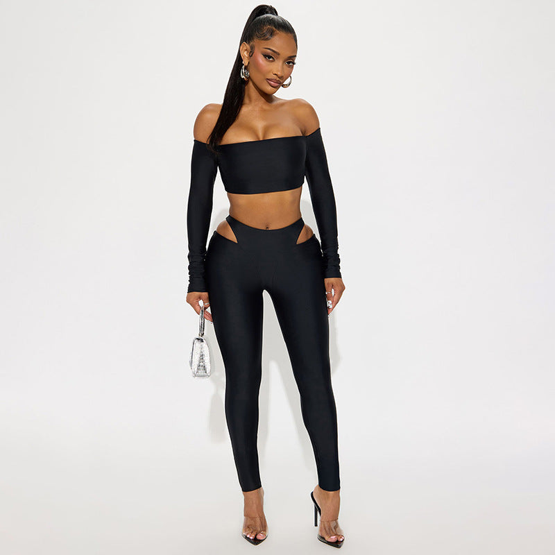 MB1076 Women's Two-Piece Set | Crop Top and Bodycon Pants