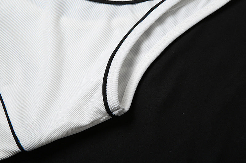 MB1115 Crop Top & Bodycon Mini Skirt Two Piece Set