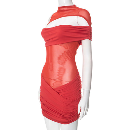 MB1021 Ruched Bodycon Mini Dress
