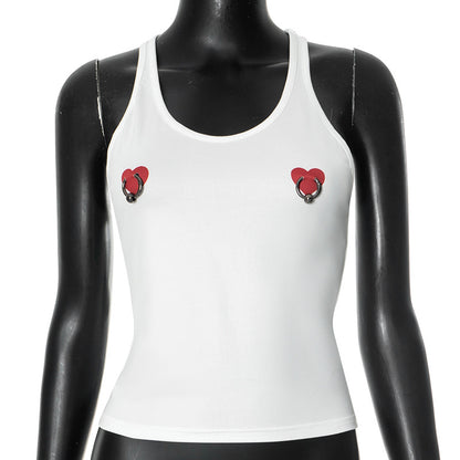 MB1018 Woman White Crop Top