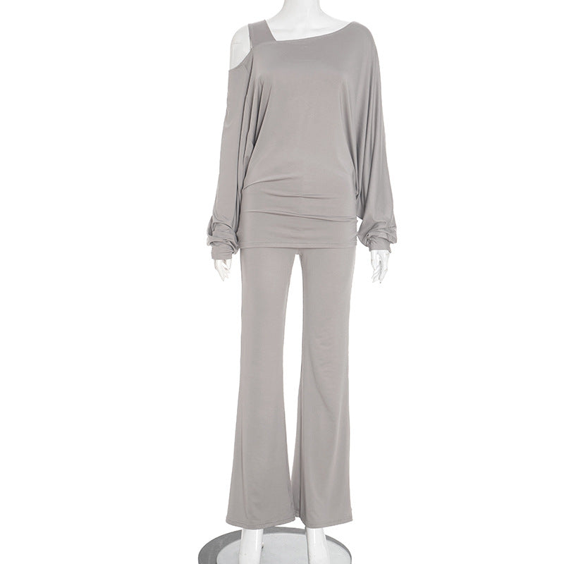 MB1095 Women's Oversized Top & Wide-Leg Pants Lounge Set