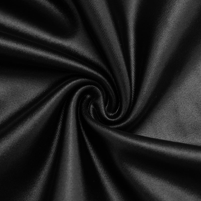 MB1089 Women's Faux Leather Ruched High Waist Pants