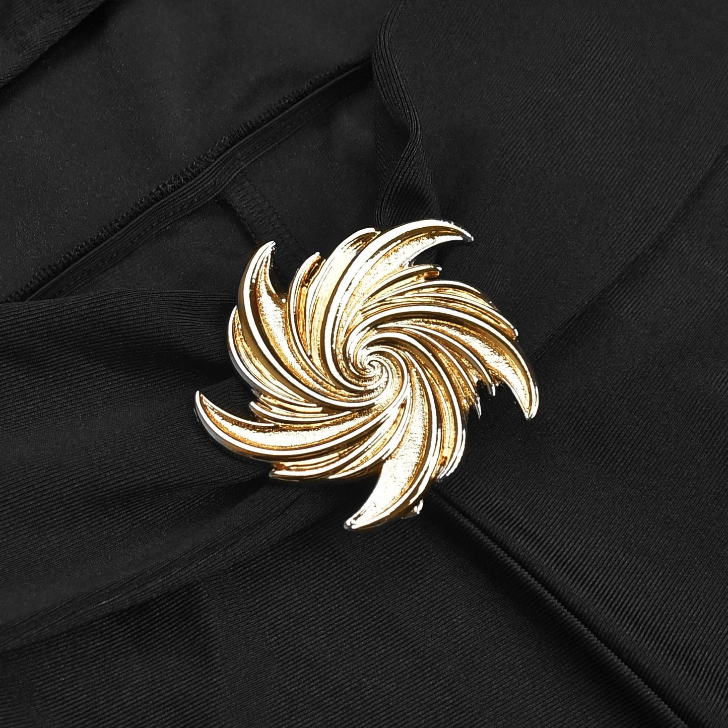 MB1625 Women's Bandeau Cut Out Jumpsuit with Gold Buckle