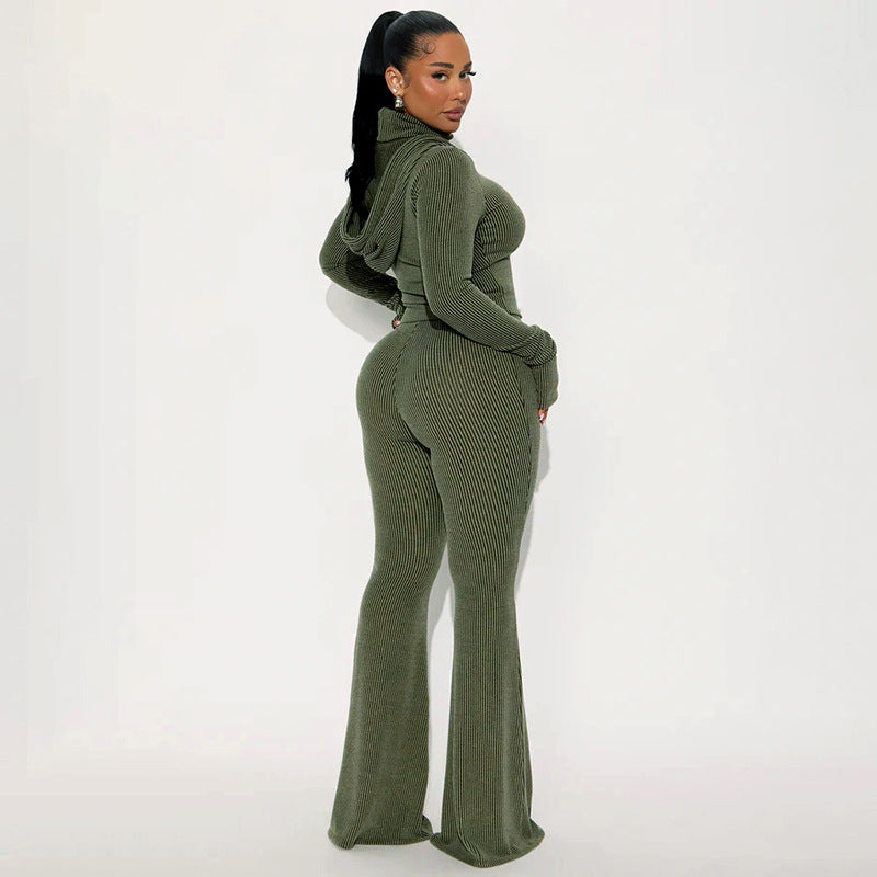 MB1097 Ribbed Two-Piece Set for Women