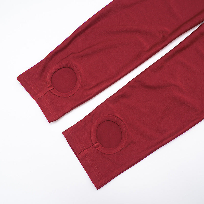 MB10140 Women’s Off-Shoulder Faux Fur Trim Cutout Jumpsuit