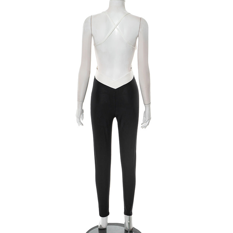 MB1032 Women's Backless Bodycon Jumpsuit
