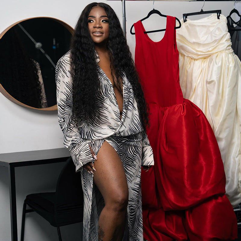 MB1412 High Slit Maxi Dress for Women