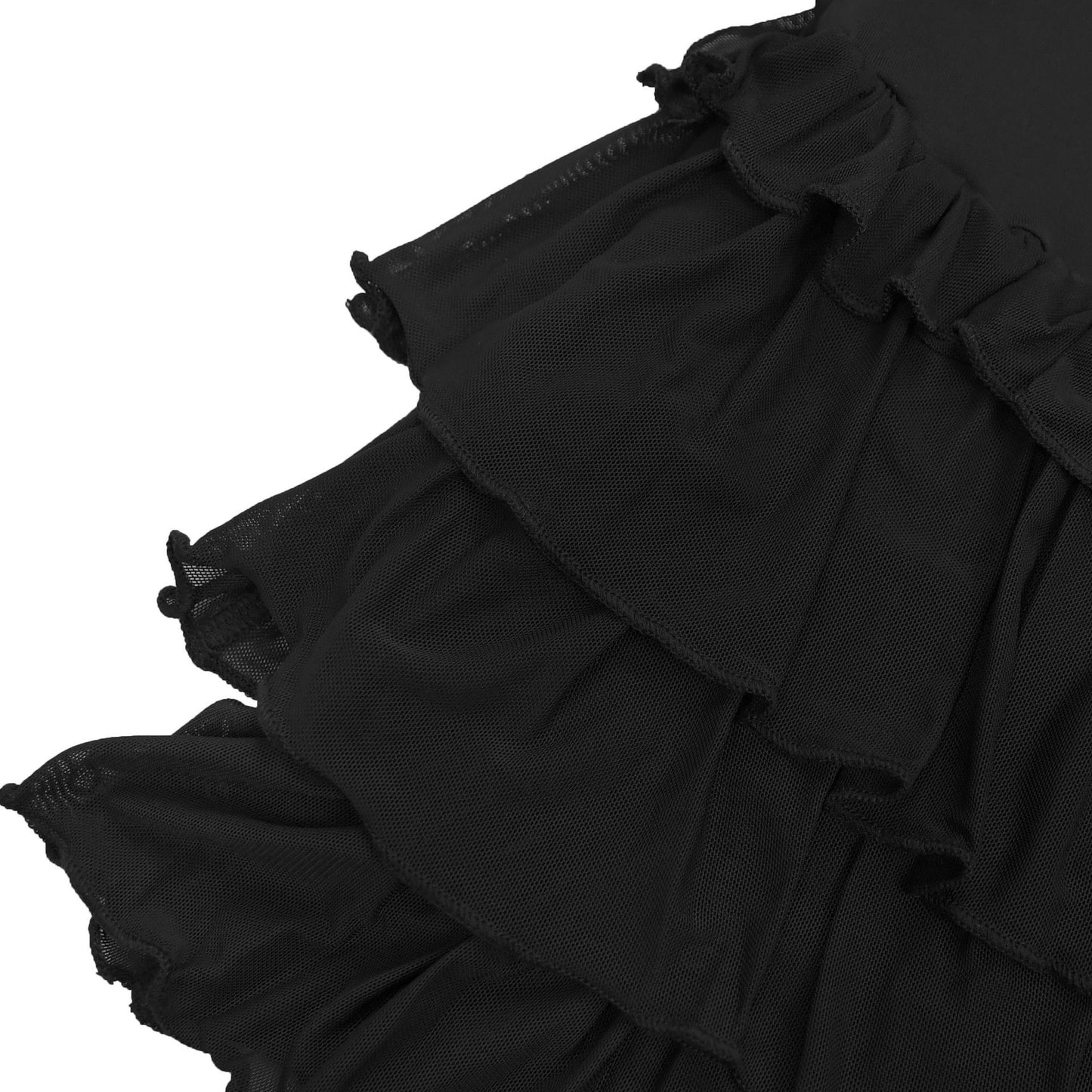 MB1618 Strapless Corset-Style Tiered Ruffle Mini Dress with Lace-Up Back