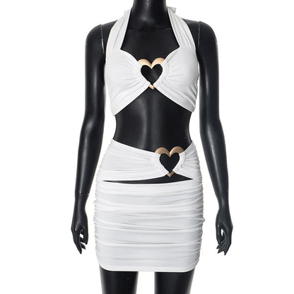 MB1011 Crop Top and Mini Skirt Two Piece Set