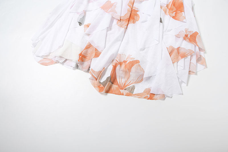 MB1113 Sexy Halter Backless Mini Dress with Ruffled Hem