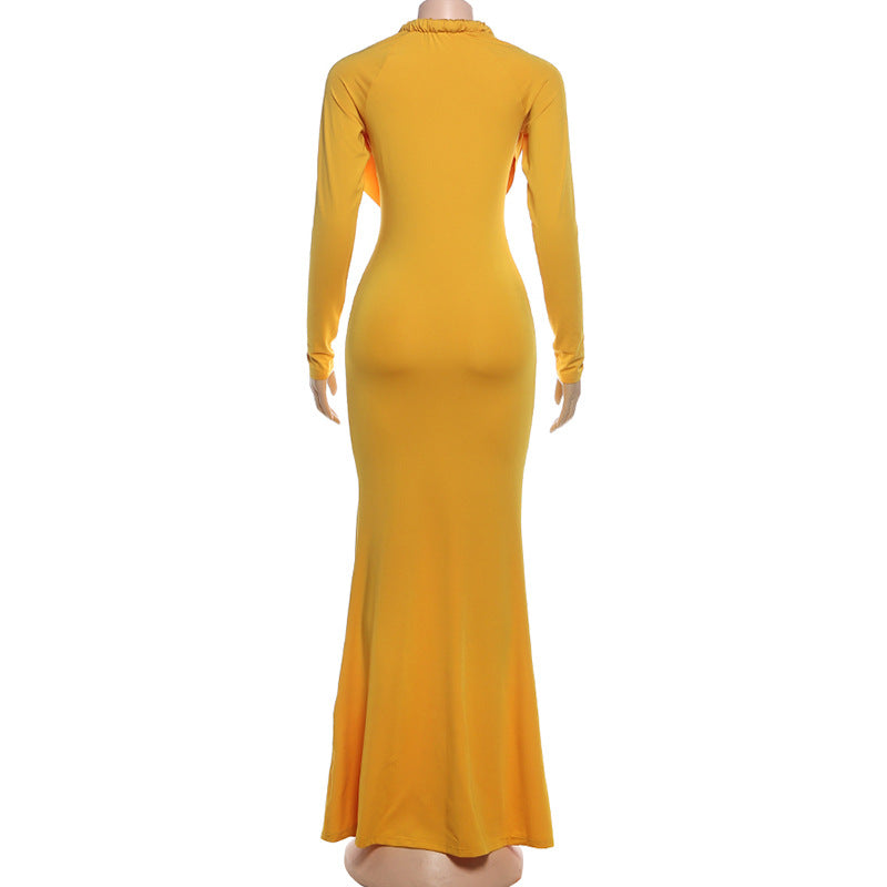 MB1828 Women's Long Sleeve Bodycon Evening Gown