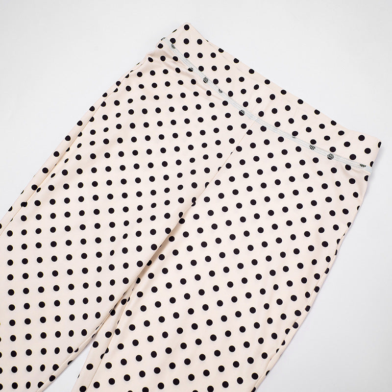 MB1036 Polka Dot Hoodie & Bodycon Pants Lounge Set