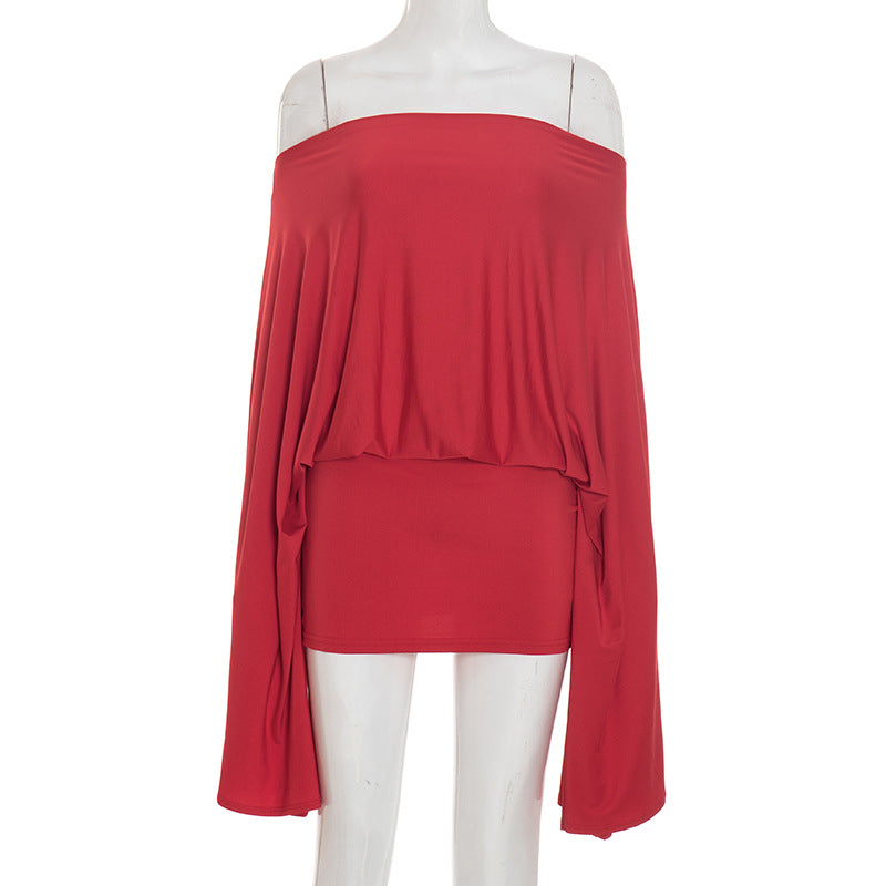 MB1063 Balloon Sleeve Top & Bodycon Skirt Two - Piece Set