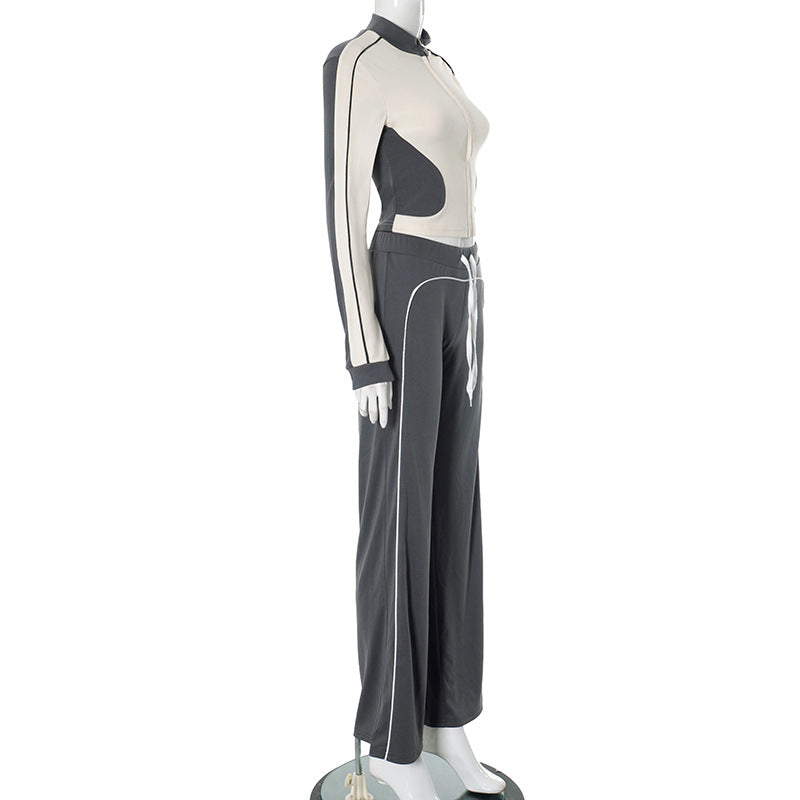 MB1014  Woman Color Block Tracksuit