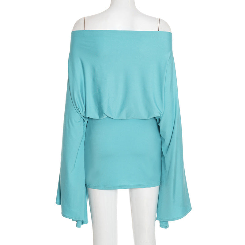 MB1063 Balloon Sleeve Top & Bodycon Skirt Two - Piece Set