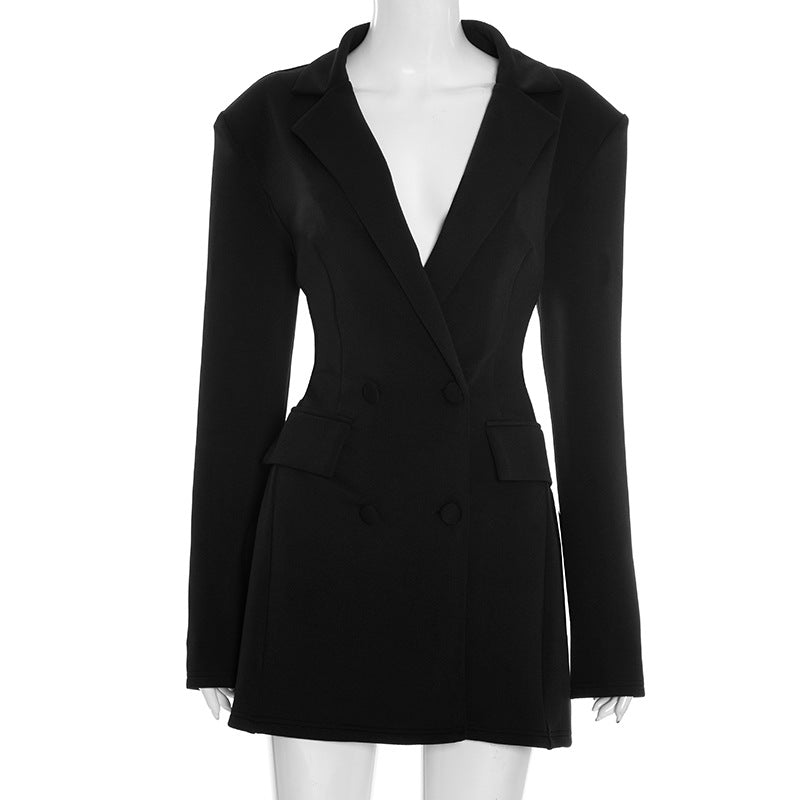 MB1432 Double-Breasted Fitted Blazer Dress