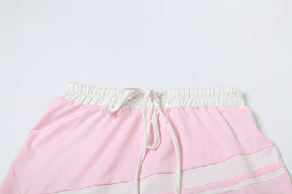 MB1105 Zipper Crop Top and Mini Skirt Set