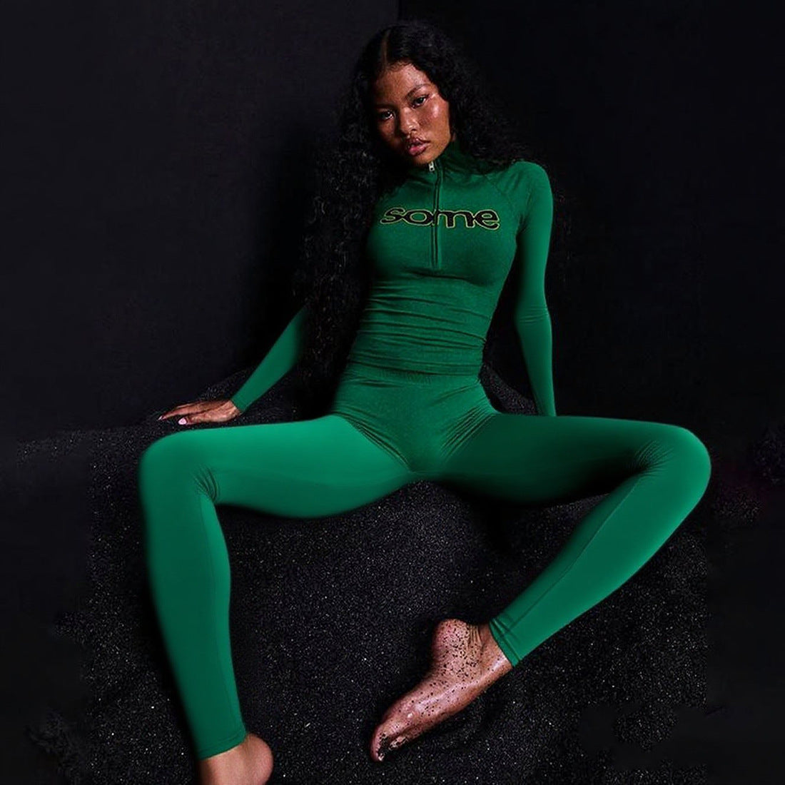 MB1513 Letter Print Two-Piece Tracksuit Women’s Loungewear