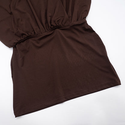 MB1037 Deep V-Neck Bodycon Mini Dress for Women