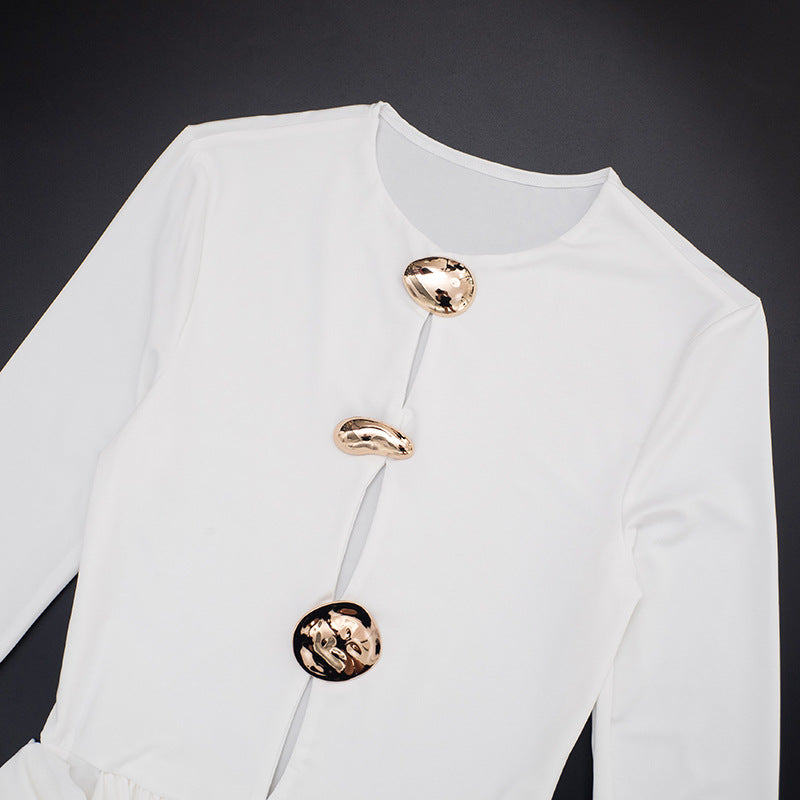 MB1423 Long Sleeve Cutout Mini Dress for Women