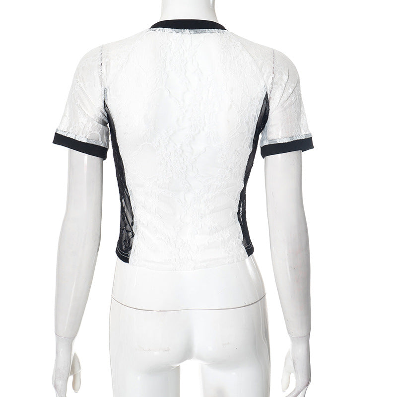 MB1003 Mesh Shirts for Women with Rhinestones