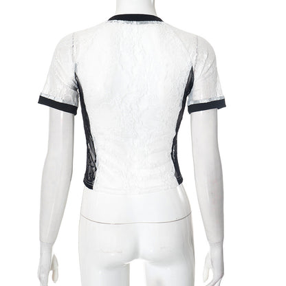 MB1003 Mesh Shirts for Women with Rhinestones