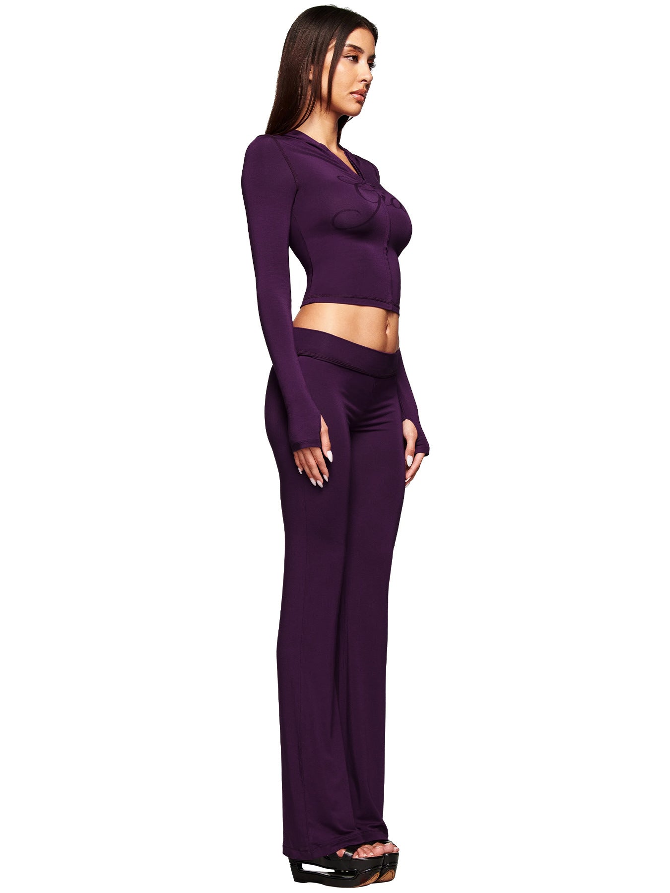 MB1717 Women’s Cropped Hoodie Tracksuit Set